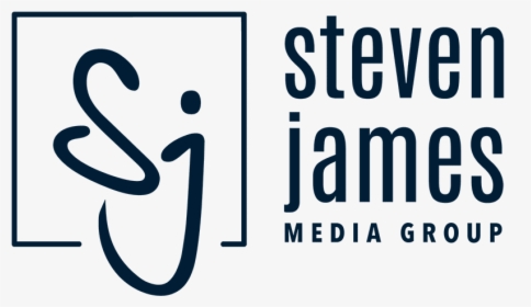 Steven James Media Group Logo Navy - Calligraphy, HD Png Download, Free Download