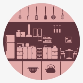 Kitchen Icons Round Placemat "  Class= - Pink Kitchen Icon, HD Png Download, Free Download