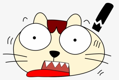 A Scared Cat - Scared Cat Faces Clipart, HD Png Download, Free Download