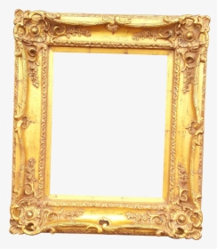 Clip Art Baroque Frame - Gold Vintage Picture Frame, HD Png Download, Free Download