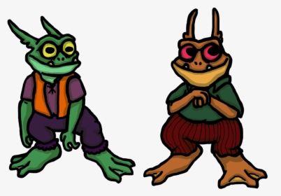 Hobgoblin Villagers these Two Are Less Characters And - Cartoon, HD Png Download, Free Download