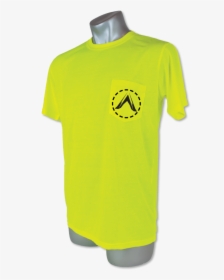 Custom Printed High Visibility Yellow Safety Short - Active Shirt, HD Png Download, Free Download