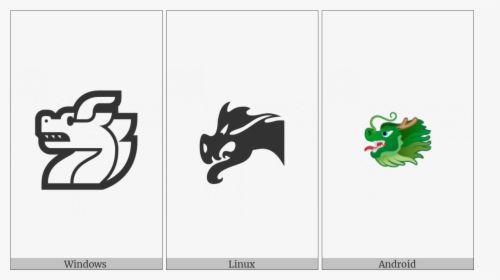 Dragon Face On Various Operating Systems - Cartoon, HD Png Download, Free Download