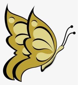 Clip Art Gold Butterfly, HD Png Download, Free Download