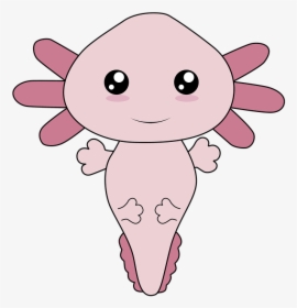 Axolotl Kawaii, Mexican Axolotl, Drawing Of Axolotl - Mexicano Dibujo Ajolote Animado, HD Png Download, Free Download