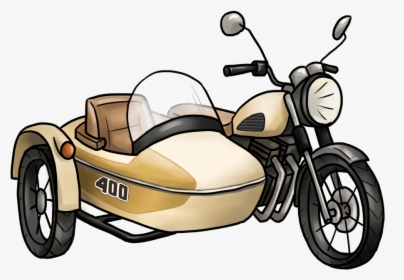 Sidecar Motorcycle Accessories Mash - Motorcycle With Sidecar Clipart, HD Png Download, Free Download