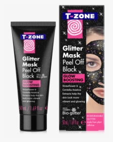 T Zone Black Glitter Peel Off Mask, HD Png Download, Free Download