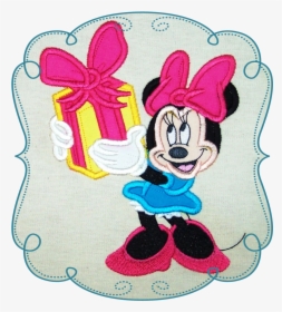 Happy Birthday Mandy - Minnie Mouse With Present, HD Png Download, Free Download