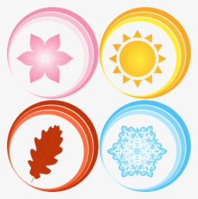 Season, Spring, Summer, Autumn, Winter, Symbol, Year - Symbols Of The Seasons, HD Png Download, Free Download