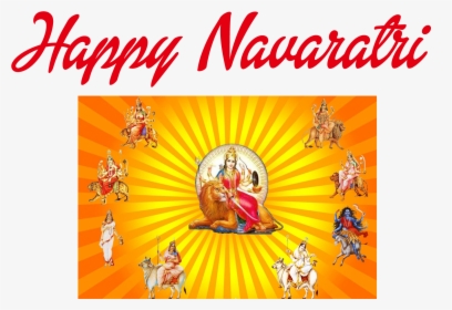 Happy Navaratri Png Hd Photos - Happy Navratri Nav Durga, Transparent Png, Free Download
