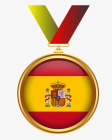 Medal, Gold, Tape, Transparent Background, Decoration - Spain Flag, HD Png Download, Free Download