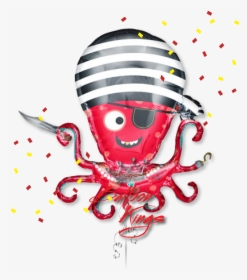 Pirate Octopus - Balloon, HD Png Download, Free Download
