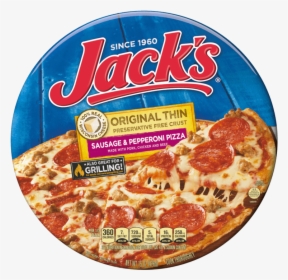 Jack"s Original Thin Crust Sausage And Pepperoni Frozen - Pizza With Pepperoni And Sausage, HD Png Download, Free Download