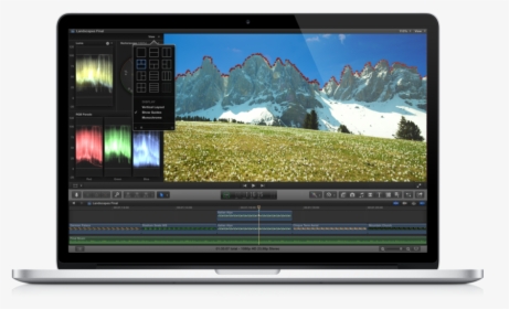 Laptop With Color Editing - Final Cut Pro, HD Png Download, Free Download
