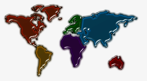 Simple Color World Map, HD Png Download, Free Download