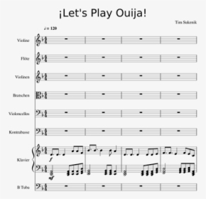 Ouija Movie Soundtrack Piano Sheet Music, HD Png Download, Free Download