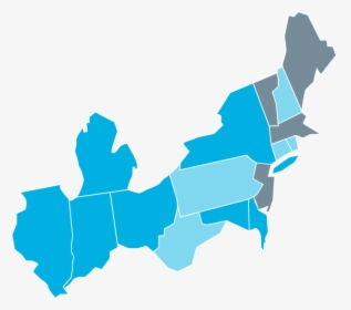 Northeast Region Heat Map - Northeast Region Silhouette, HD Png Download, Free Download