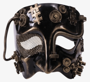 Mens Golden Steampunk Half Mask - Face Mask, HD Png Download, Free Download