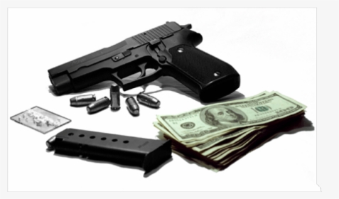 Two Busted For Drugs, Weapons During Gang Unit Search - Bag With Gun And Money Png, Transparent Png, Free Download