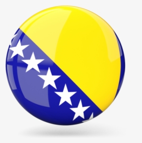 Glossy Round Icon - Bosnia And Herzegovina Flag Png, Transparent Png, Free Download