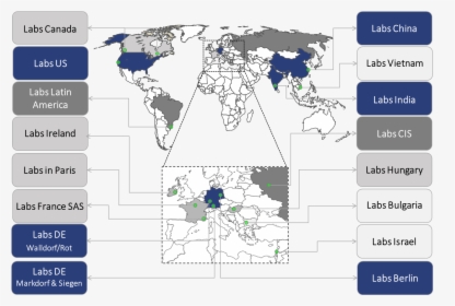 Sap Labs Map - Sap Standorte, HD Png Download, Free Download