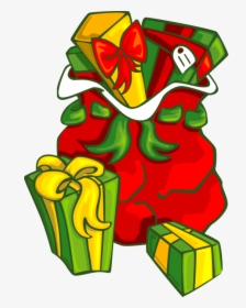 Vector Illustration Of Santa"s Sack With Christmas, HD Png Download, Free Download