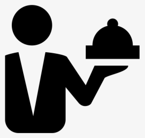 This Icon Features A Nondescript Person In A Uniform - Waiter Icon, HD Png Download, Free Download