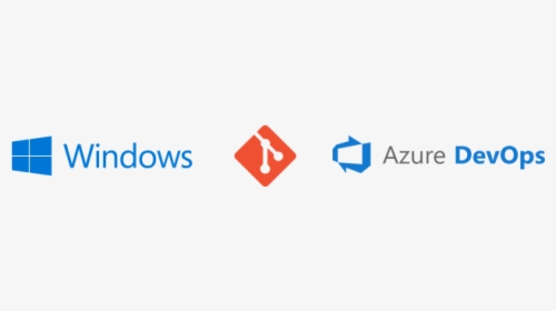 Three-up Display Of Logos With Windows, Git, And Azure - Git, HD Png Download, Free Download