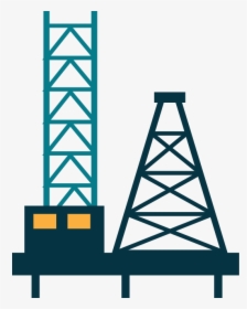 Petroleum Industry Drilling Rig Natural Gas - Transparent Oil Rig Icon, HD Png Download, Free Download