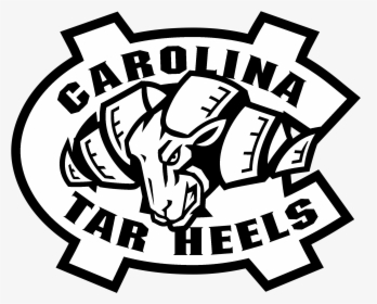 Unc Tar Heels Logo Black And White - Logo University Of North Carolina, HD Png Download, Free Download