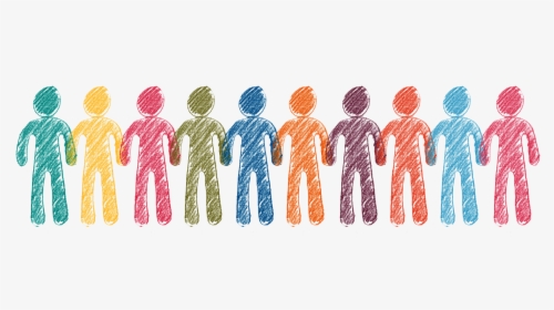 Icon Of 10 People Standing In A Row - Cartoon People Supporting, HD Png Download, Free Download