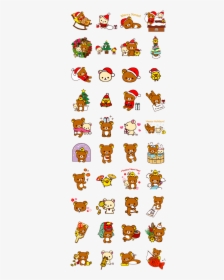 Transparent Rilakkuma Christmas - Cute Anime Printable Stickers, HD Png Download, Free Download