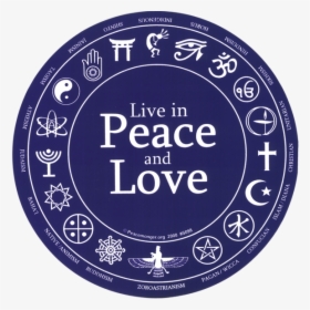 Peace And Love 6 Inch Sticker - Peace For All Religions, HD Png Download, Free Download