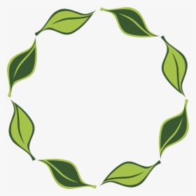 Decorative Leaf Transparent Background - Leaf Circle Vector Png, Png Download, Free Download