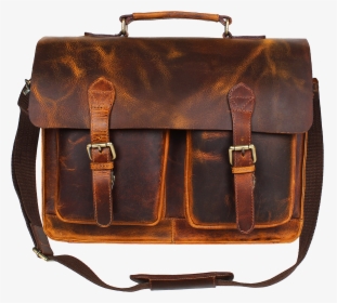 15 Inch Buffalo Leather Laptop Messenger Bag Office - Briefcase, HD Png Download, Free Download