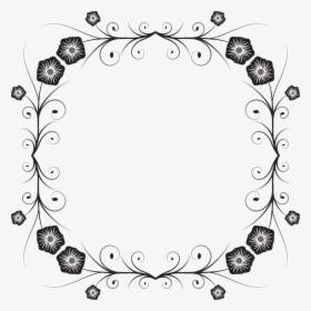 Picture Frame,line Art,flower - Portable Network Graphics, HD Png Download, Free Download