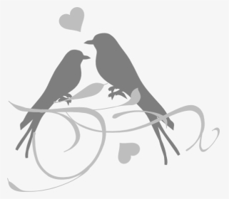 Lovebird Wedding Invitation Clip Art - Love Birds Purple Clipart, HD Png Download, Free Download