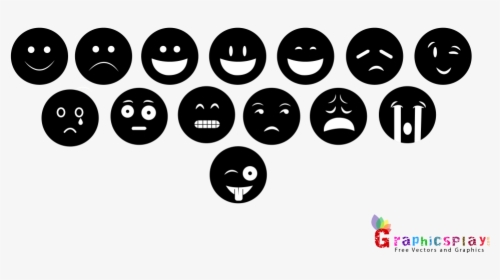 Whatsapp-smileys - Whatsapp Emojis White And Black, HD Png Download, Free Download