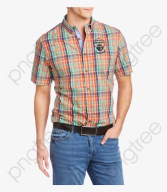 Male Models Shirt Plaid - Men With Shirt Png, Transparent Png, Free Download
