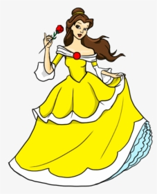 How To Draw A Disney Princess Step By Step - Cartoon Cartoon Character Drawing In Princess, HD Png Download, Free Download