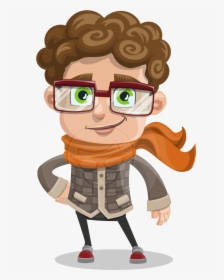 Curly Hair Cartoon Boy, HD Png Download, Free Download