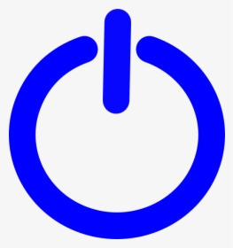 Blue F Power Button Svg Clip Arts - Power Button Black And White, HD Png Download, Free Download