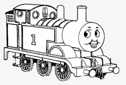 Thomas The Train Clipart Black And White Free Transparent - Coloring Thomas The Train, HD Png Download, Free Download