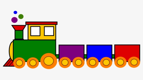 Train, Toy, Colorful, Locomotive, Railway, Smoke, Steam - Toy Train Clip Art, HD Png Download, Free Download
