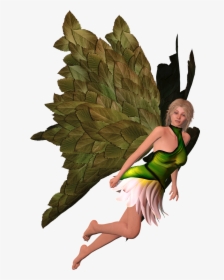 Elf, Leaves, Forest Elf, Sad, Flying, Mystical, Fantasy - Forest Elf Png, Transparent Png, Free Download