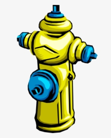 Vector Illustration Of Yellow And Blue Fire Hydrant - Cartoon Yellow Fire Hydrant, HD Png Download, Free Download