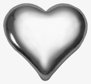 #3d #heart #silver #metal #metallic #love - Metallic 3d Heart, HD Png Download, Free Download