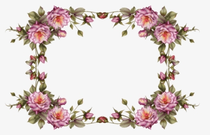 Flower Frame Clipart - Transparent Background Flower Frame Png, Png Download, Free Download