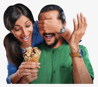 Ice Cream - Eating, HD Png Download, Free Download