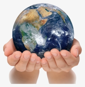 Hand Holding A Globe - Two Hands Holding A Sphere, HD Png Download, Free Download
